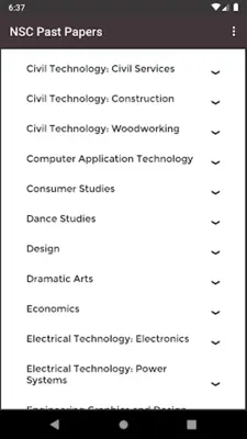 NSC Past Papers Grade 12 & 11 android App screenshot 1